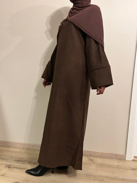 BROWN CLOSED WINTER ABAYA