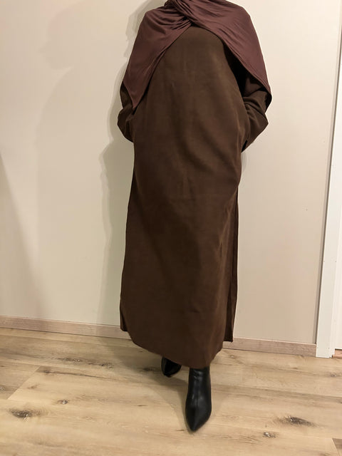 BROWN CLOSED WINTER ABAYA